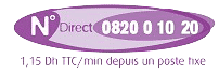 Lign de Téléphone direct 0820 0 10 20